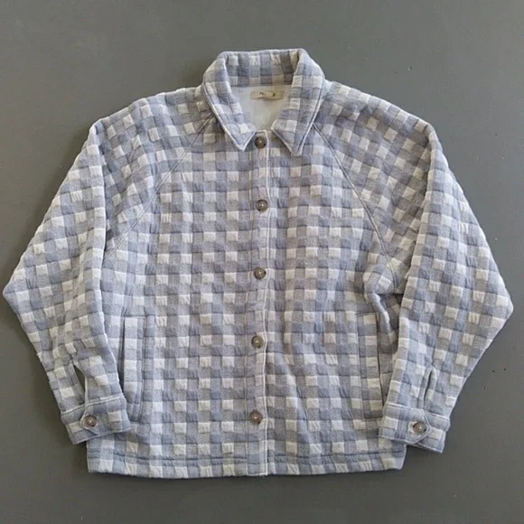 Madewell Gray Plaid Jacket - Picture 2 of 11